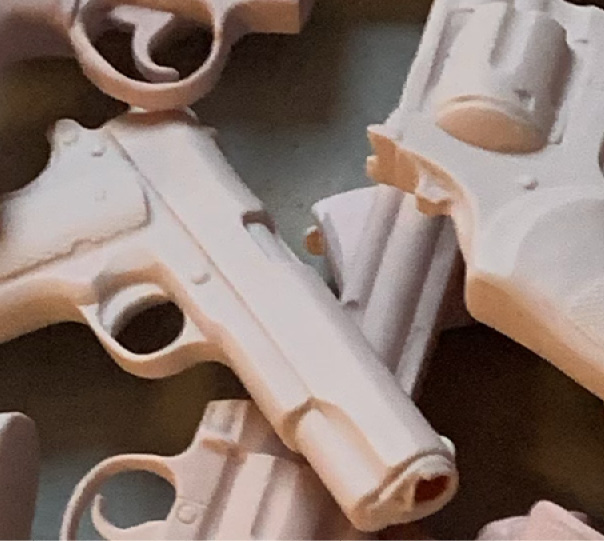 Porcelain pistols